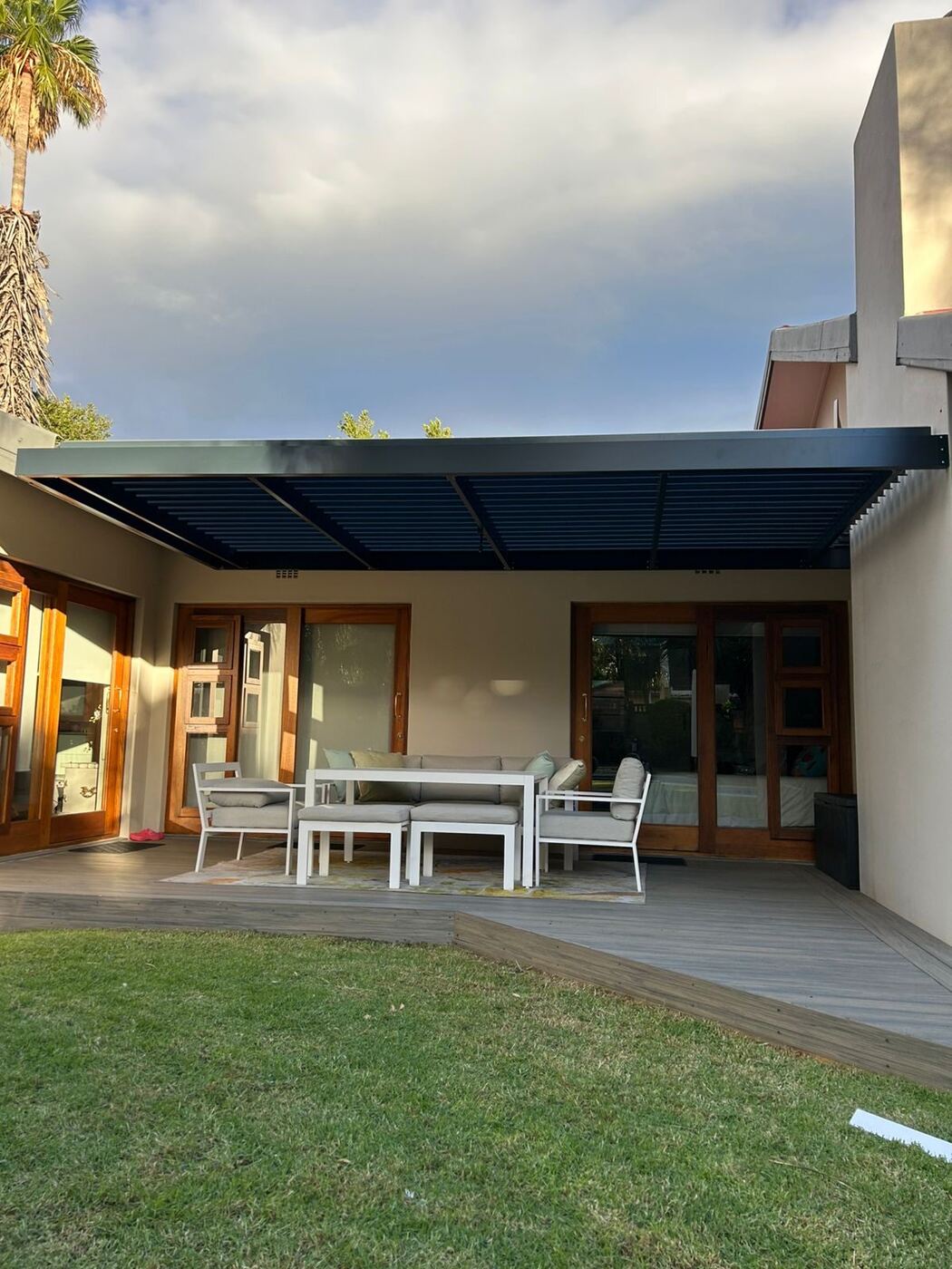 Charcoal Louvre Awning, Durbanville — view 5.