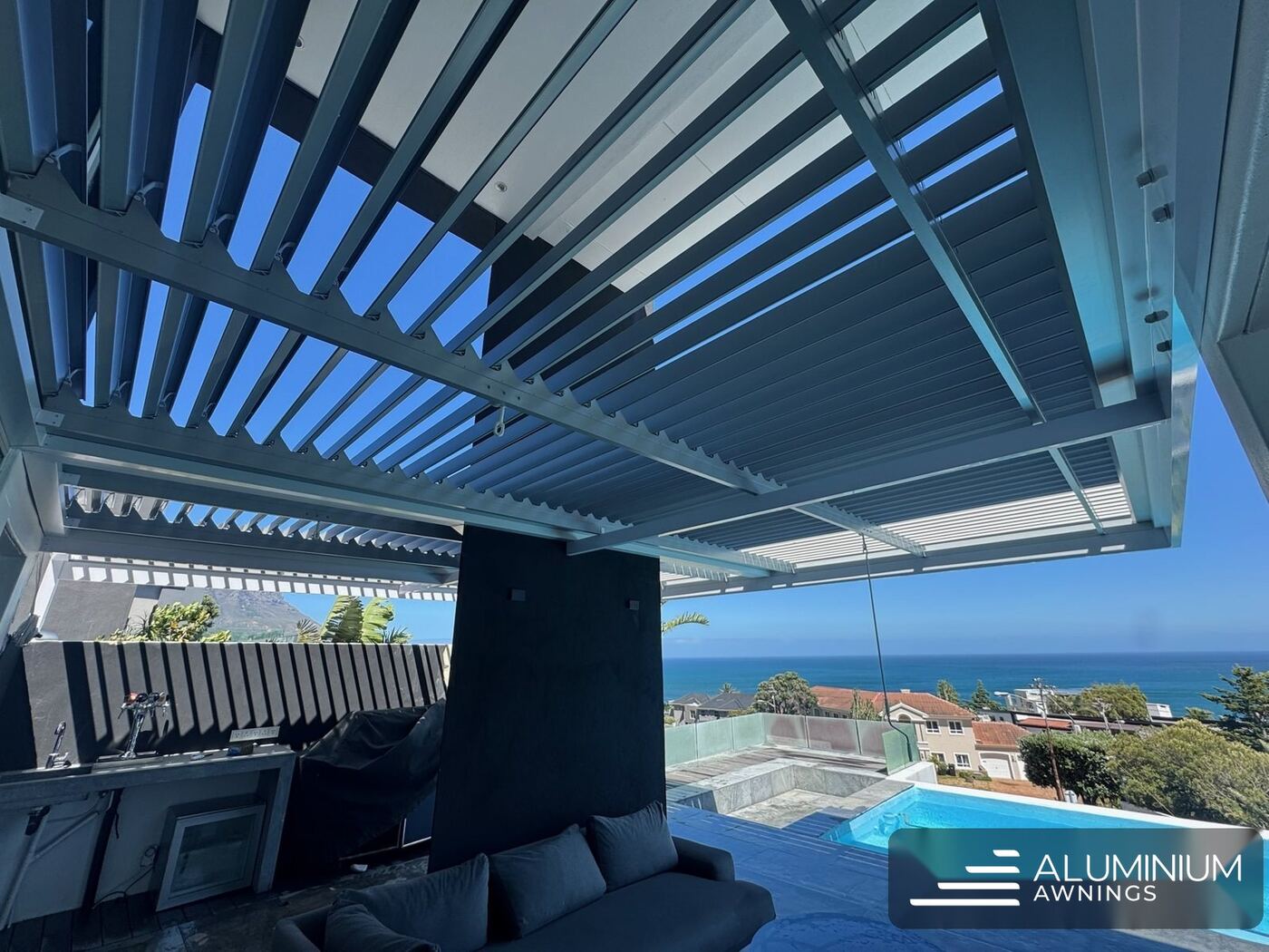 Coastal-grade aluminium outdoor structure engineered for the Western Cape