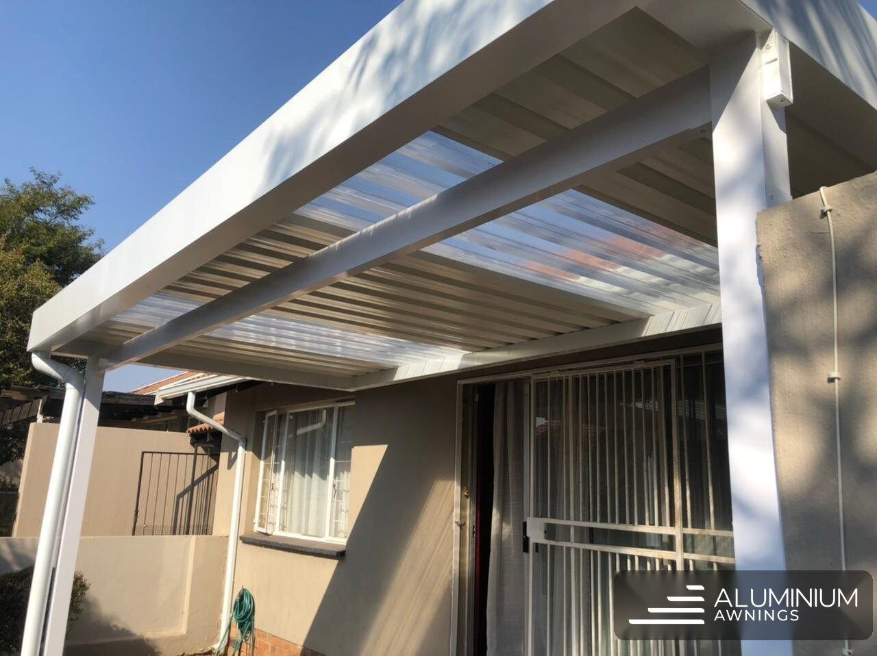 IBR aluminium fixed awning detail, Cape Town