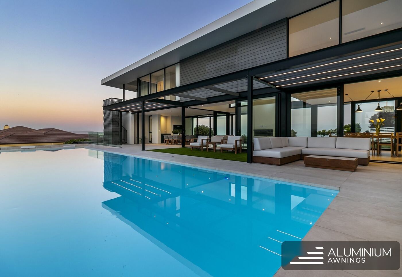 Black Aluminium Pergola, Constantia